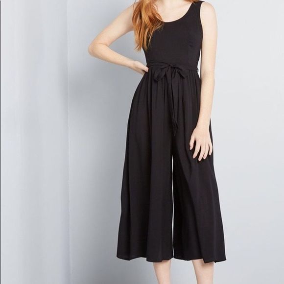 Modcloth Pants - NWOT Modcloth Wide Leg Black Jumpsuit XL